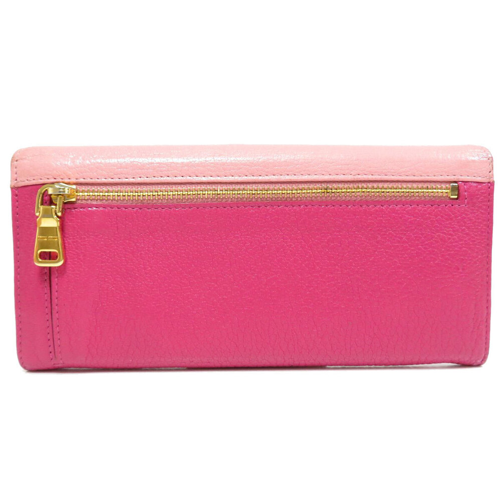 Miu Miu leather long Wallet Black